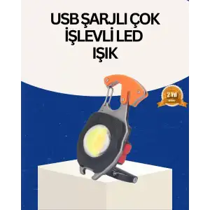 AsilTech USB Şarjlı Mini LED Anahtarlık Fener
