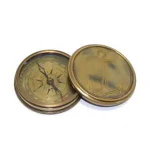 AsilTech Üzeri Çapa İşlemeli Pirinç Kullanışlı Pusula