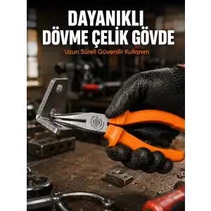AsilTech Uzun Çene Tasarımlı Dövme Çelik Kargaburun Hassas Kavrama Performansı