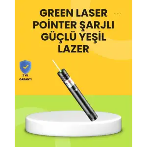 AsilTech Uzun Mesafe Görünürlüklü Yeşil Lazer Pointer Şarjlı
