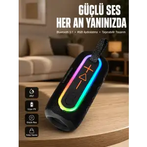 AsilTech Uzun Pil Ömürlü Bluetooth 5.1 Hoparlör Yeni Nesil