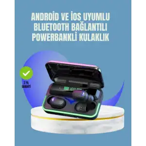AsilTech Uzun Pil Ömürlü E10 Powerbank Bluetooth Kulaklık LED Gösterge