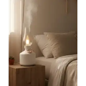 AsilTech Vintage Dekoratif Gaz Lambası Görünümlü Aromaterapi Difüzör 1200 mAh USB Şarjlı