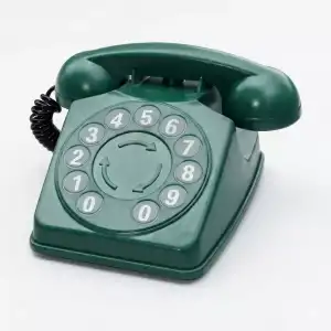 AsilTech Vintage Home Retro Çevirmeli Klasik Antika Görünümlü Numaratik Telefon Dekor Yeşil