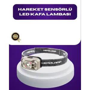 AsilTech Wave Sensörlü LED Kafa Lambası Şarjlı Ayarlanabilir Işık