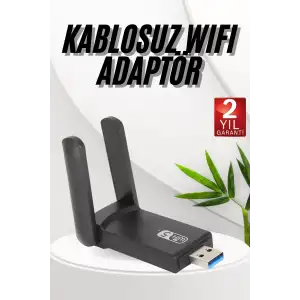AsilTech Wifi Adaptörü Bt5.0 Wifi 2si Bir Arada Çift Bantlı Çift Anten