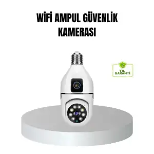 AsilTech WiFi Ampul Güvenlik Kamerası 1080P Full HD Gece Görüşlü ve Hareket Algılamalı