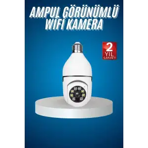 AsilTech Wifi Güvenlik Kamerası Çift kameralı Ampule Takılabilir Sensörlü