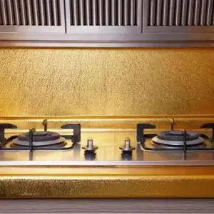 AsilTech Yapışkanlı Gold Mutfak Tezgah Folyosu