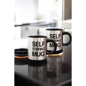 AsilTech Yazılı Mug Kupa Karıştırıcı Özelliği Ve Paslanmaz Çelik