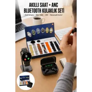 AsilTech Yeni Model Akıllı Saat ve Ucuz Kaliteli Bluetooth Kulaklık Amoled Ekran Aynalı