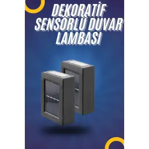 AsilTech Yeni Model Solar Çift Taraflı Duvar Lambası Dekoratif Duvar Lambası