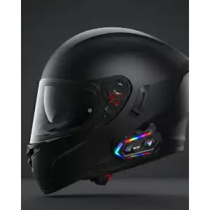 AsilTech Yeni Nesil Bluetooth 5.3 Motosiklet Intercom RGB Işıklı 1000m Mesafeli