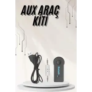 AsilTech Yeni Nesil Bluetooth Aux Araç Kiti Siyah TV Tablet Telefon Araç Araba
