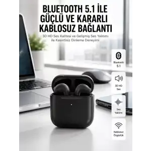 AsilTech Yeni Nesil Bluetooth Kulaklık İOS Android Uyumlu HD Ses Performansı