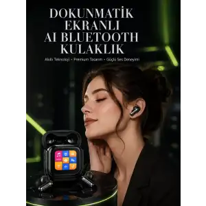 AsilTech Yeni Nesil Dokunmatik Ekranlı AI Kablosuz Kulaklık