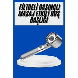AsilTech Yeni Nesil Duş Başlığı Paslanmaz Çelik Masaj Etkili Ergonomik Tasarım Su Basınçlı