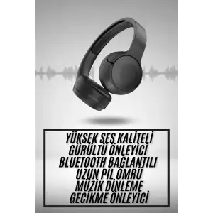 AsilTech Yeni Nesil Kulak Üstü Bluetooth Kulaklık Type-C Girişli Yüksek Ses Kaliteli