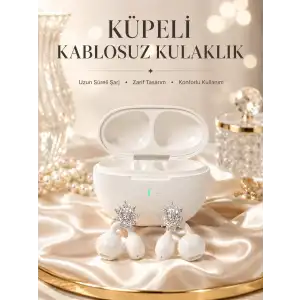 AsilTech Yeni Nesil Küpeli Kablosuz Kulaklık Güçlü Bataryalı