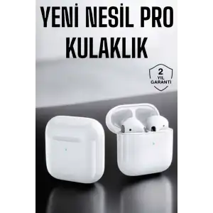 AsilTech Yeni Nesil Pro Bluetooth Kulaklık Uzun Pil Ömrü Beyaz