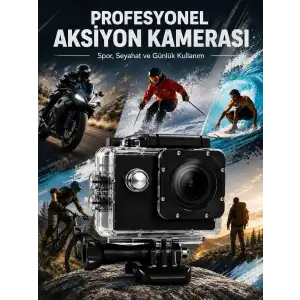 AsilTech Yüksek Görüntü Kalitesi Sunan 1080P Full HD Aksiyon Kamerası