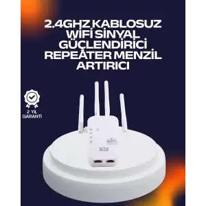 AsilTech Yüksek Hızlı Parazit Önleyici WiFi Repeater Router