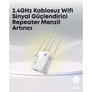 AsilTech Yüksek Hızlı Parazit Önleyici WiFi Repeater Router