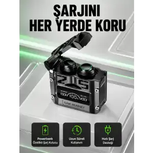 AsilTech Yüksek Ses Kaliteli Kablosuz Bluetooth Kulaklık Suya Dayanıklı Yeni Nesil