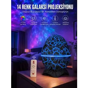AsilTech Yumurta Şeklinde Su Dalgalı Bluetooth Speaker Lamba Renkli Şarjlı Yeni Nesil