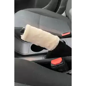 AsilTech Yumuşak Peluş El Freni Süsü Bej
