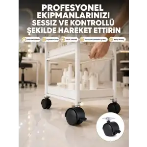 AsilTech Zemin Korumalı Kilitli Ayak Tekerlek Seti 6 cm