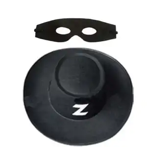 AsilTech Zorro Şapka Maske Set Yetişkin