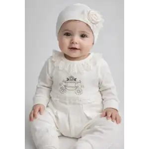 Çiçekli Araba Nakışlı Dantelli Tulum