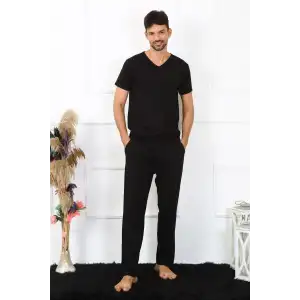 Erkek Pamuk Siyah Tek Alt Pijama