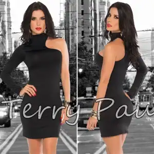 Giyim  B101061 Asimetrik Mini Elbise