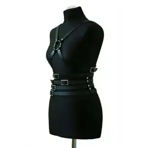 Giyim Deri Belden Dört Sıralı Göğüs Harness - Brf911