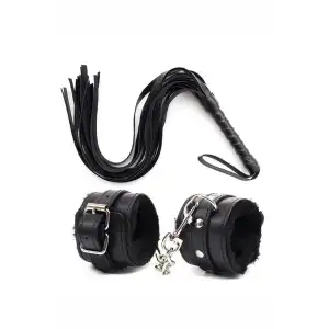 Giyim Deri Bileklik Kırbaç Harness Set