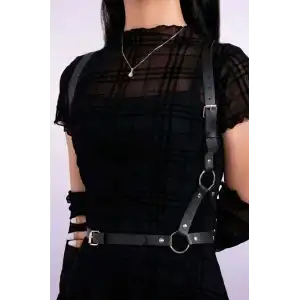 Giyim Elbise Üstü Şık Deri Aksesuar - Brf938