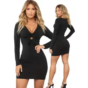 Giyim  Önden Bağlı Mini Elbise