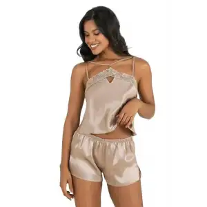 Giyim Taş Saten Şort Takımı