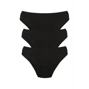 Kadın 3lü Külot Siyah