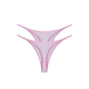 Kadın Pembe Transparan 2li Tanga Slip