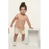 1/3 Yaş Ceylan Baskılı Simli Çocuk Takımı