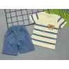 1/4 Ayıcık Nakışlı Bebek Takımı