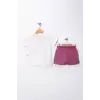1/5 Yaş Çilek Baskılı Basic Tişörtlü Şortlu Çocuk Takımı