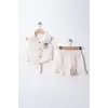 1/5 Yaş Göbekten Bağlamalı Şortlu Çocuk Takımı