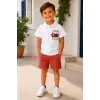 2/10 Yaş Keten Tişört Denim Şort Çocuk Takımı