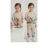 2-3-4-5 Yaş Ceylan Baskılı Penye Çocuk Takımı