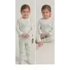 2-3-4-5 Yaş Payet Nakışlı Penye Çocuk Takımı