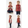 2/4 Yaş Şişme Yelekli 3 Parça Çocuk Takımı